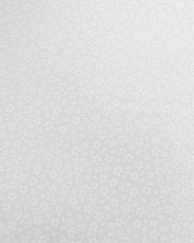 Poleine de Coton Fleur Rétro Blanc - Mercerine
