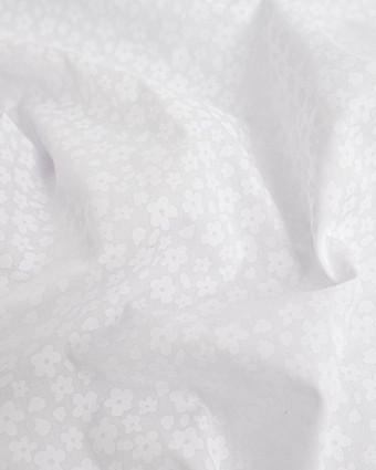 Poleine de Coton Fleur Rétro Blanc - Mercerine