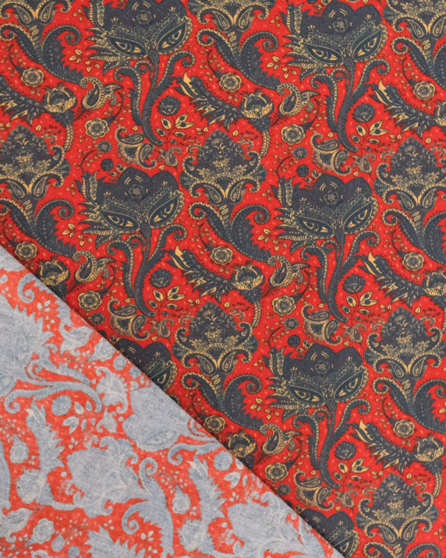 Popeline de Coton Inspiration Indienne Jaipur Cachemire - Mercerine