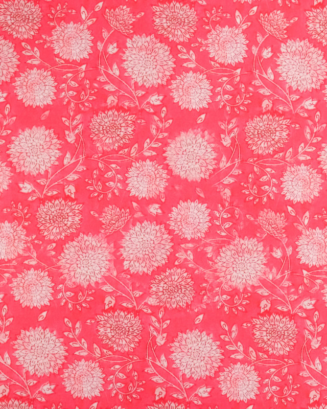 Popeline de Coton Inspiration Indienne Jaipur Légende Rose - Mercerine