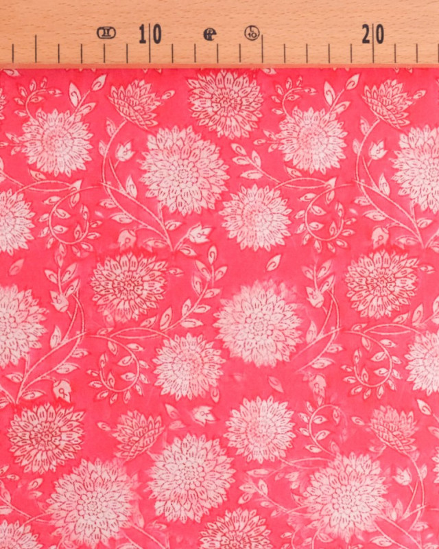 Popeline de Coton Inspiration Indienne Jaipur Légende Rose - Mercerine