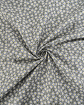 Popeline de Coton Marguerites Gris - 110 cm