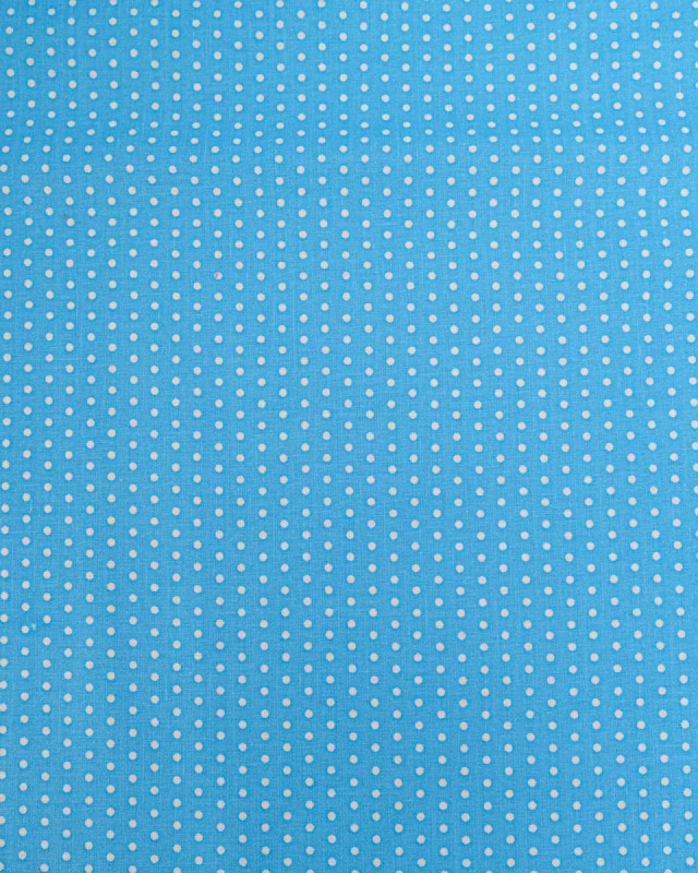 Popeline de Coton Petits Pois Bleu - 110 cm - Mercerine