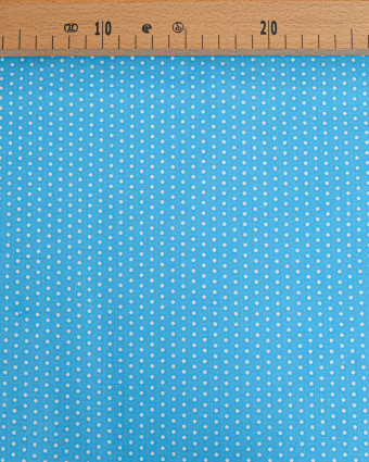 Popeline de Coton Petits Pois Bleu - 110 cm - Mercerine