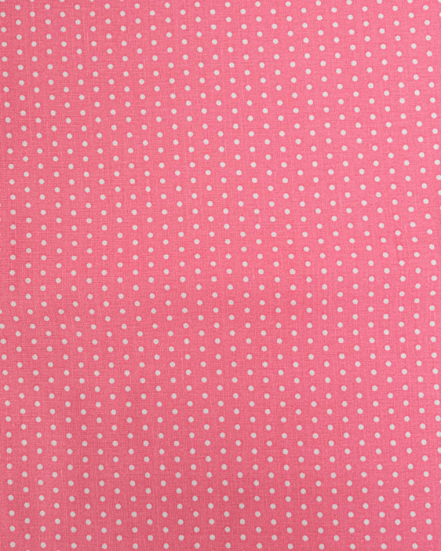 Popeline de Coton Petits Pois Rose - 110 cm - Mercerine