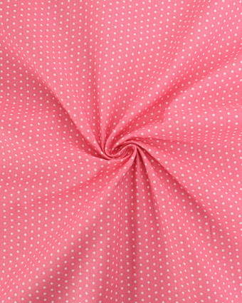 Popeline de Coton Petits Pois Rose - 110 cm - Mercerine