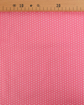 Popeline de Coton Petits Pois Rose - 110 cm - Mercerine