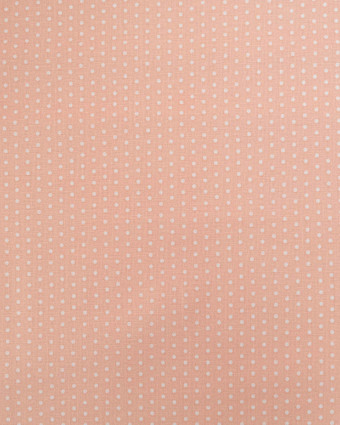 Popeline de Coton Petits Pois Pêche - 110 cm - Mercerine