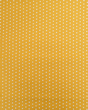 Popeline de Coton Petits Pois Moutarde - 110 cm - Mercerine
