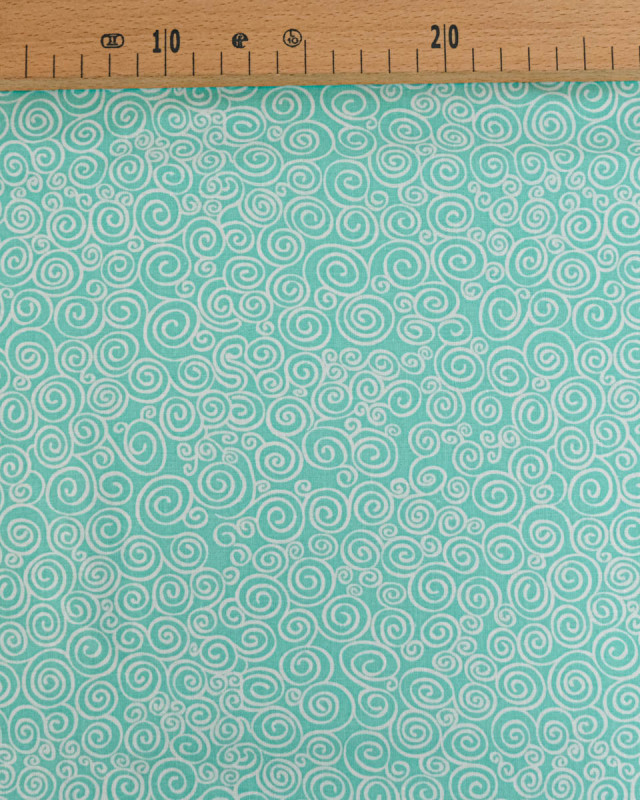 Popeline de Coton Rouleau Vert Eau - 110 cm - Mercerine