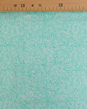 Popeline de Coton Rouleau Vert Eau - 110 cm - Mercerine