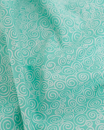 Popeline de Coton Rouleau Vert Eau - 110 cm - Mercerine