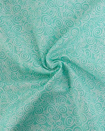 Popeline de Coton Rouleau Vert Eau - 110 cm - Mercerine
