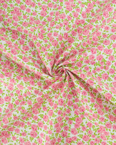 Popeline de Coton Petites Roses Rose - 110 cm