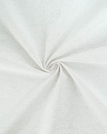 Popeline de Coton Petites Roses Blanc - 110 cm - Mercerine