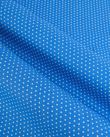 Popeline de Coton Petits Pois Pop Océan - 110 cm - Mercerine