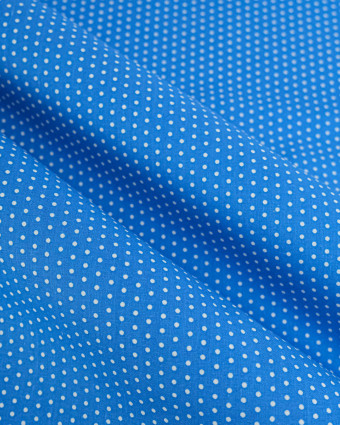 Popeline de Coton Petits Pois Pop Océan - 110 cm - Mercerine