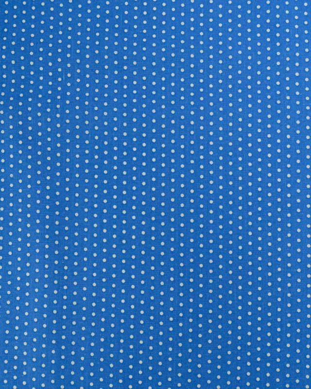 Popeline de Coton Petits Pois Océan - 110 cm - Mercerine