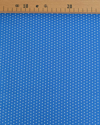 Popeline de Coton Petits Pois Océan - 110 cm - Mercerine
