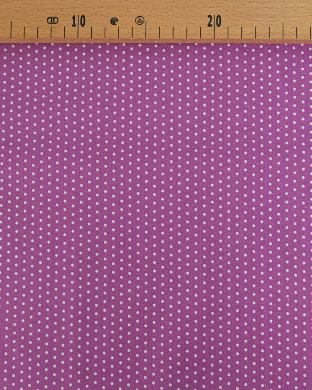 Popeline de Coton Petits Pois Pop Orchidée - 110 cm - Mercerine