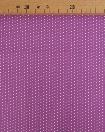 Popeline de Coton Petits Pois Pop Orchidée - 110 cm - Mercerine