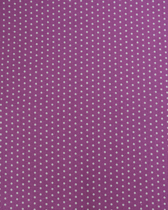 Popeline de Coton Petits Pois Pop Orchidée - 110 cm - Mercerine