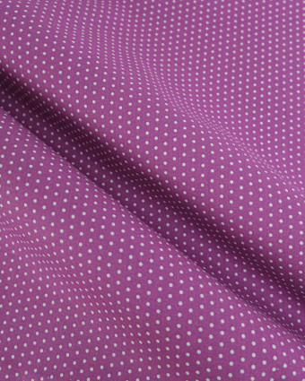 Popeline de Coton Petits Pois Pop Orchidée - 110 cm - Mercerine
