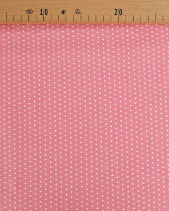 Popeline de Coton Petits Pois Pop Rose Bonbon - 110 cm - Mercerine
