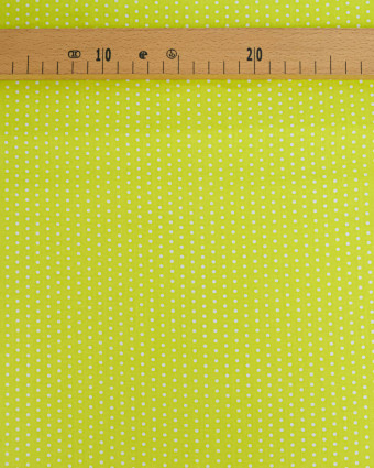 Popeline de Coton Petits Pois Pop Vert Citron - 110 cm - Mercerine