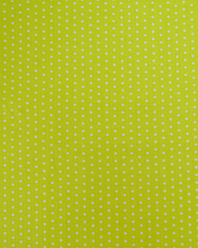 Popeline de Coton Petits Pois Pop Vert Citron - 110 cm - Mercerine