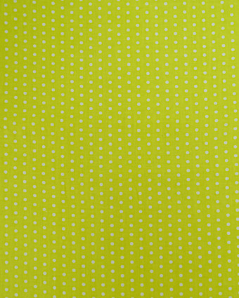 Popeline de Coton Petits Pois Pop Vert Citron - 110 cm - Mercerine