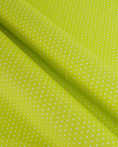 Popeline de Coton Petits Pois Pop Vert Citron - 110 cm