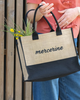 Petit Sac Cabas en Toile de Jute - Mercerine