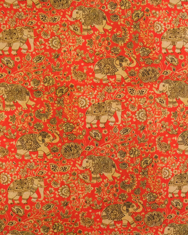 Popeline de Coton Inspiration Indienne Jaipur Eléphant - Mercerine