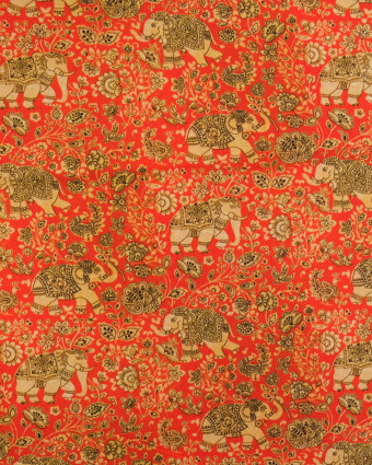 Popeline de Coton Inspiration Indienne Jaipur Eléphant - Mercerine