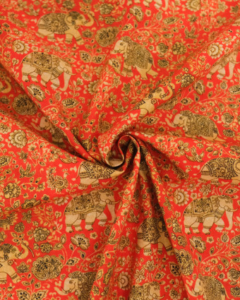 Popeline de Coton Inspiration Indienne Jaipur Eléphant - Mercerine
