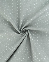 Popeline de Coton Pois Gris - 110 cm