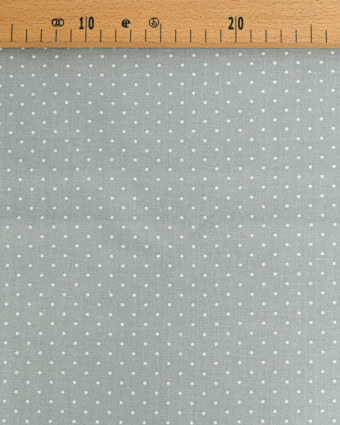 Popeline de Coton Pois Gris - 110 cm - Mercerine