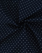 Popeline de Coton Pois Bleu Marine - 110 cm