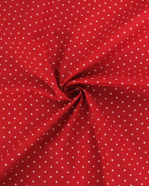 Popeline de Coton Pois Rouge - 110 cm