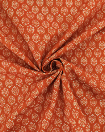 Popeline de Coton Inspiration Indienne Jaipur Elégance Terracotta - Mercerine