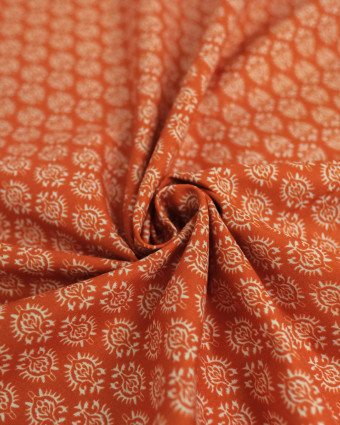 Popeline de Coton Inspiration Indienne Jaipur Elégance Terra - Mercerine