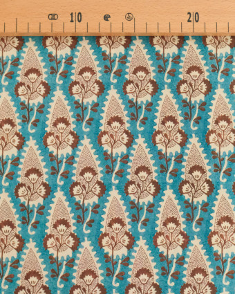 Popeline de Coton Inspiration Indienne Jaipur Elégance Bleu - Mercerine