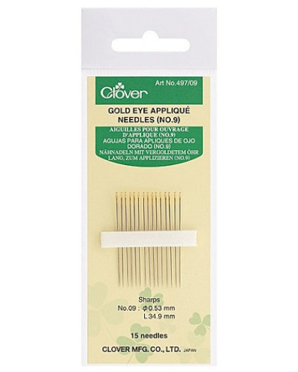 Aiguilles Ouvrage Applique N9 - x15 - Clover - Mercerine