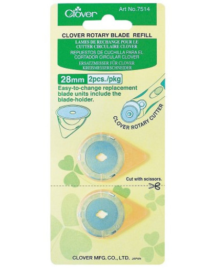Lames de rechange Cutter Rotatif - 28 mm - Clover - Mercerine