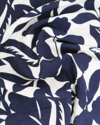 Viscose Mélangée Imprimé Thaia Marine - Mercerine