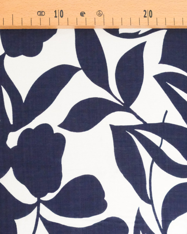 Viscose Mélangée Imprimé Thaia Marine - Mercerine