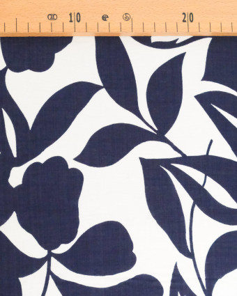Viscose Mélangée Imprimé Thaia Marine - Mercerine