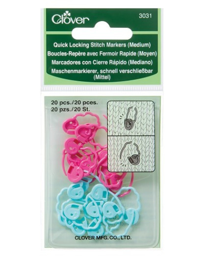 Boucles-repère avec fermoir rapide moyen - Clover