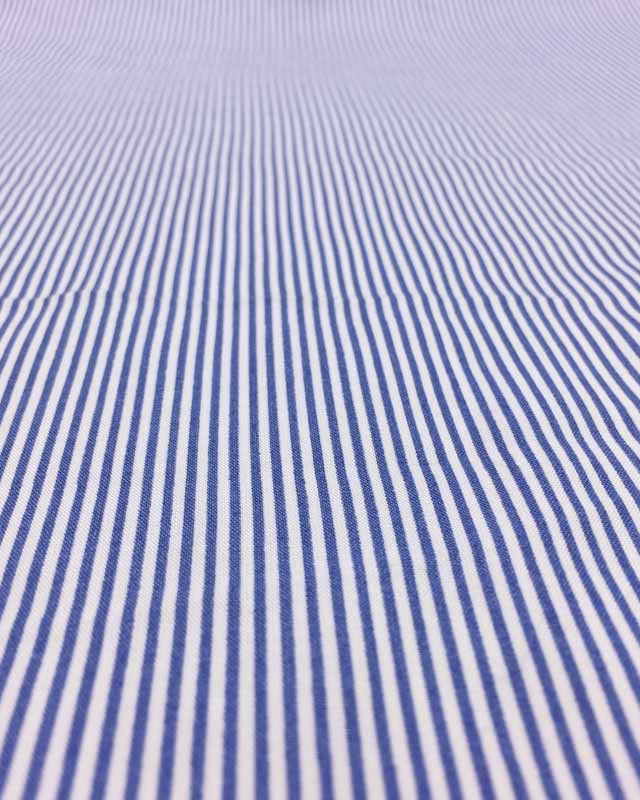 Tissu viscose rayé bleu   x10cm - Mercerine